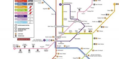 쿠알라룸푸르 경전철 지도