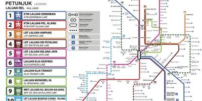 대중 교통 지도 쿠알라룸푸르
