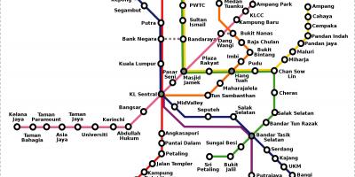 말레이시아 지하철 노선도