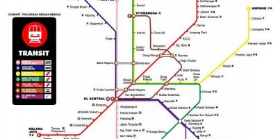지하철 노선도 쿠알라룸푸르