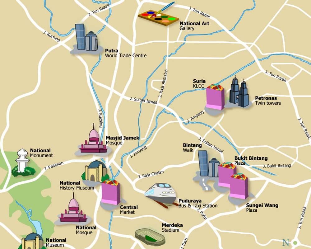 kl 지도 관광 명소