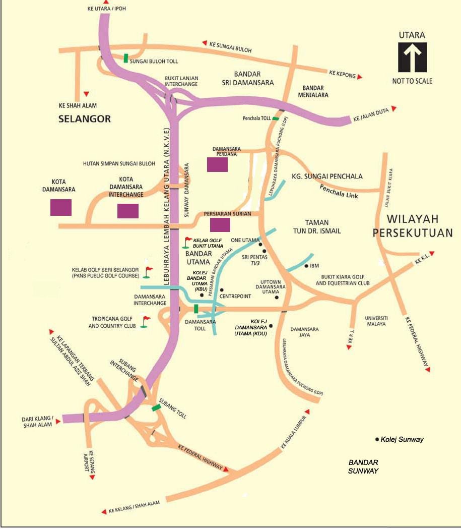 damansara 맵 쿠알라룸푸르