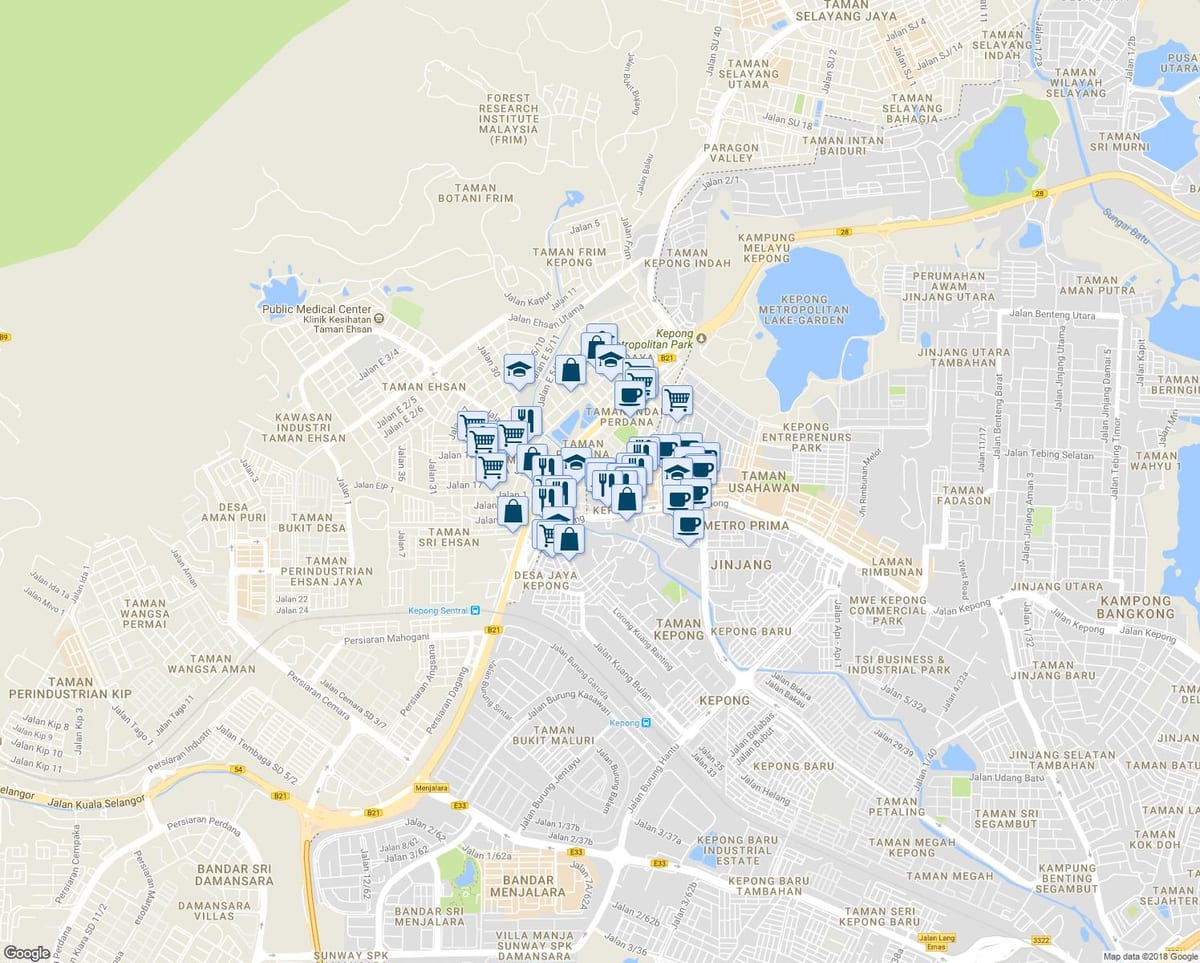 kepong 쿠알라룸푸르 지도