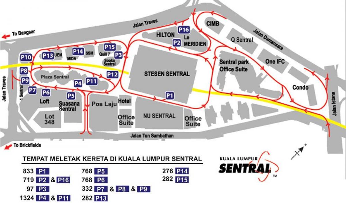 센트럴 역 쿠알라룸푸르 지도