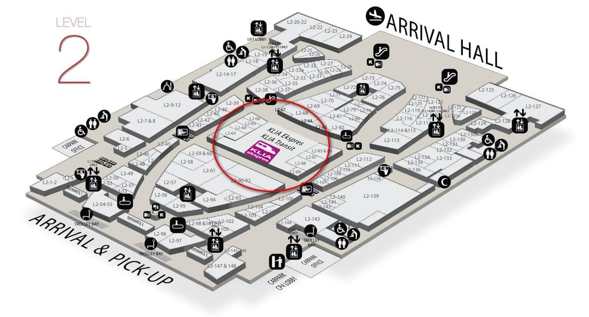 klia2 착 지도