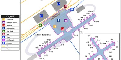 쿠알라룸푸르 국제 공항 터미널 지도