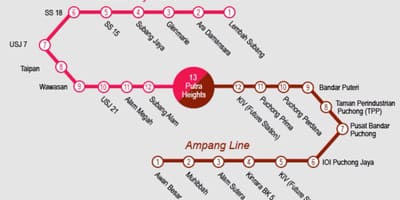 Kl 센트럴 lrt 지도