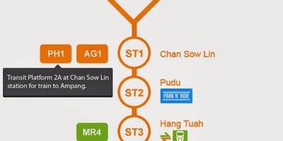 Ampang 줄 지도