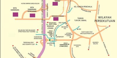 Damansara 맵 쿠알라룸푸르