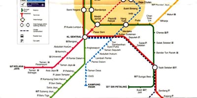 타 라인 lrt 지도